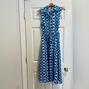Boden Gorgeous Preppy Sleeveless Shirt Dress